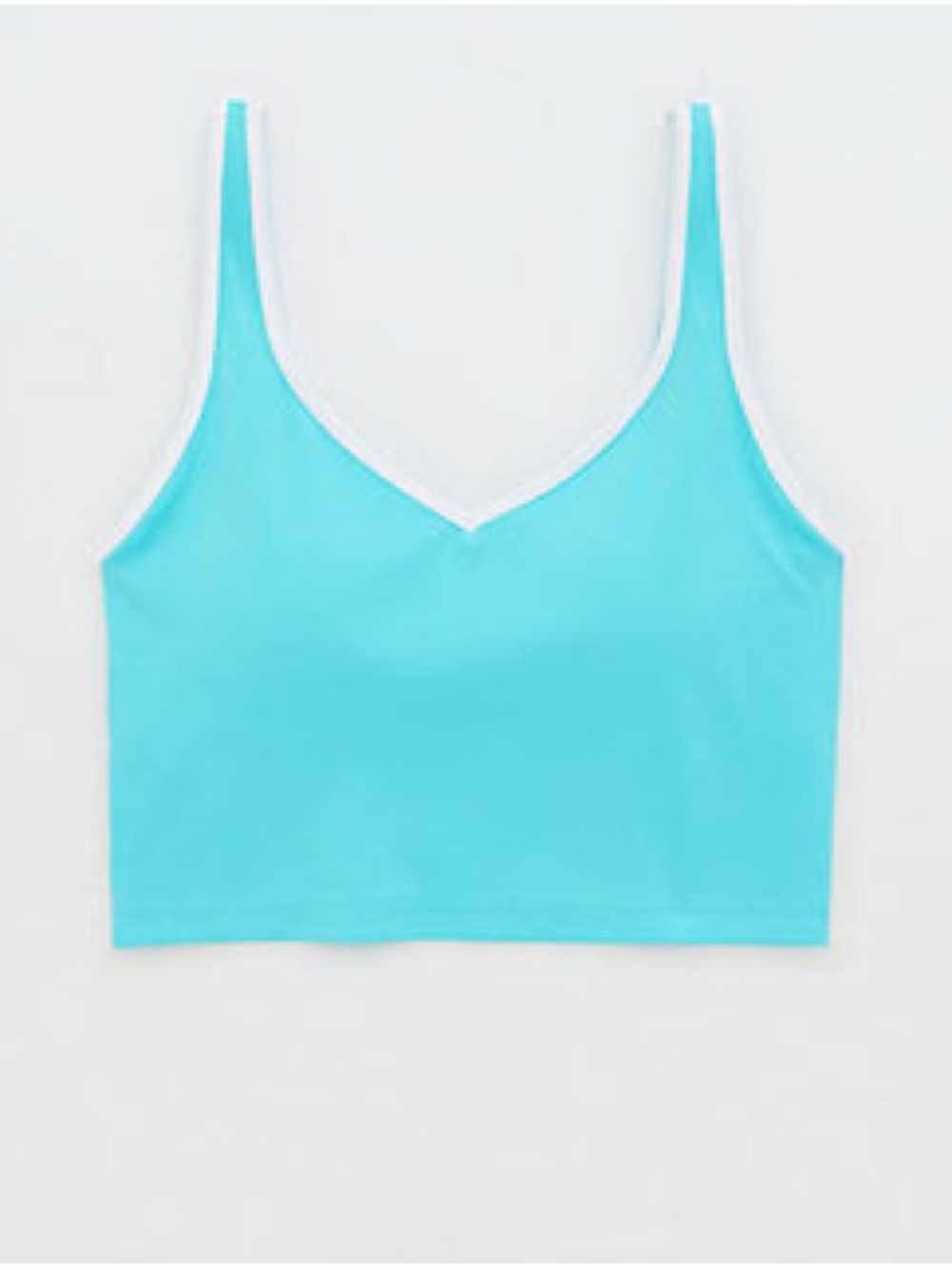 Aerie Crossover Sports Bra and Shorts in Bright Blue